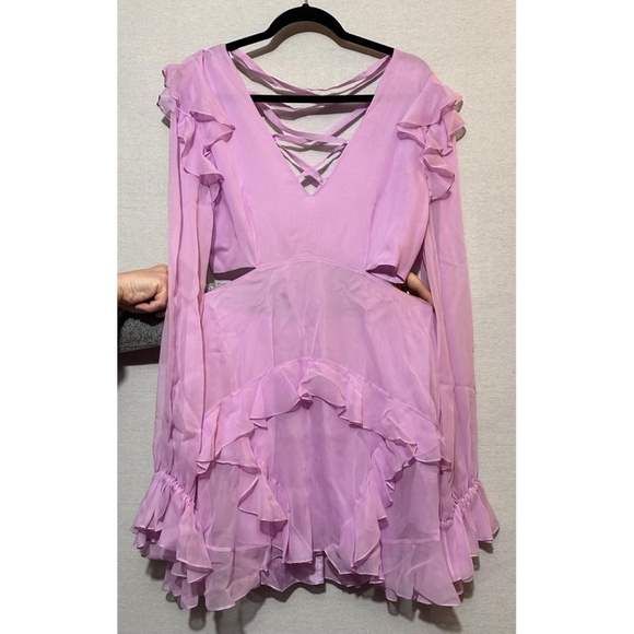 NWT Angelance Silk Chiffon Mini Dress with gift box - size M - Picture 3 of 8